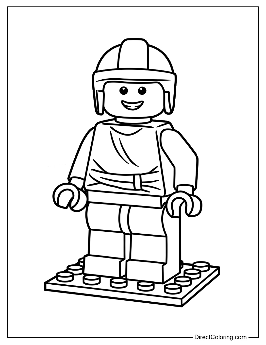 Simple Lego Coloring Page